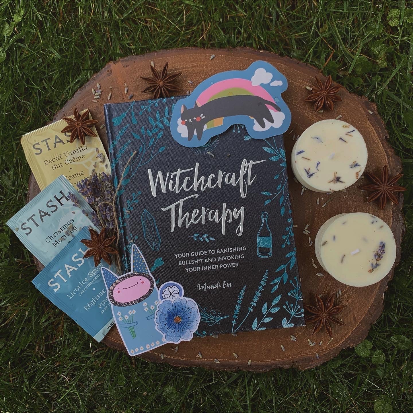 Blind Date With A Book | Green Witchcraft + Herbal Magick | A Cozy Care Package | Tea + Spell Candles Included