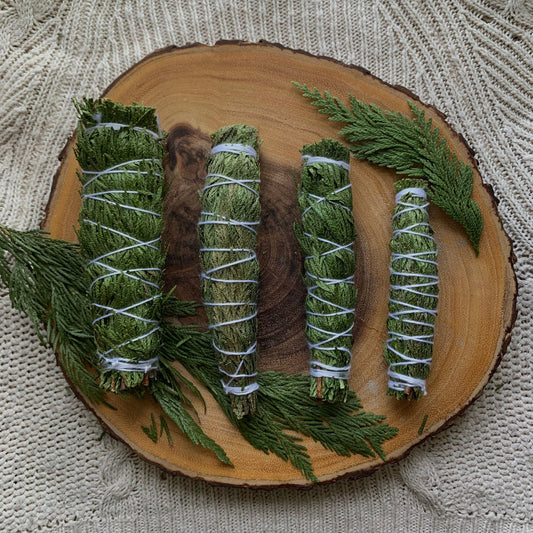 Cedar Smoke Cleansing Bundle | Wildcrafted Purifying Wand