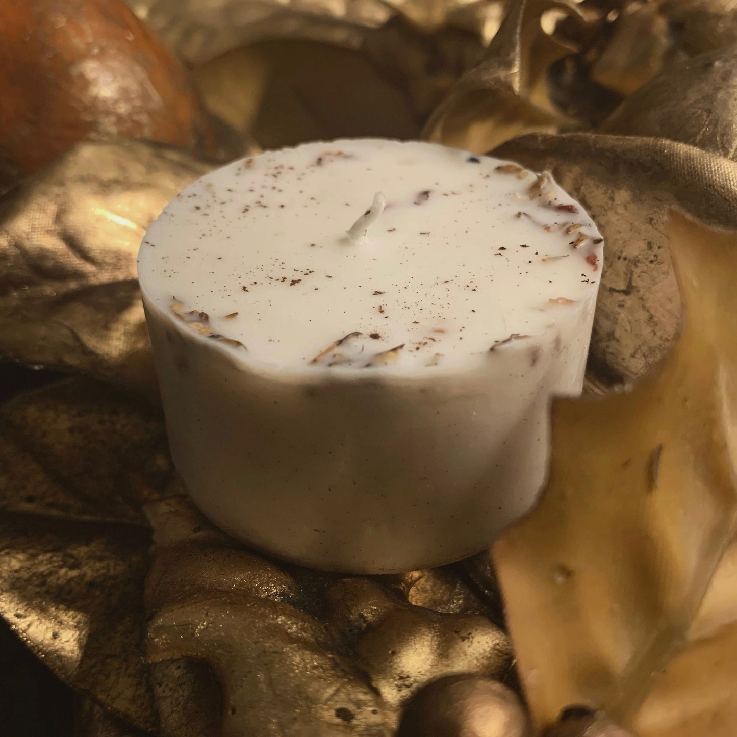 Banish Mini Spell Candle | Black Tea, Bay Laurel + Red Clover | Handmade with Soy Wax