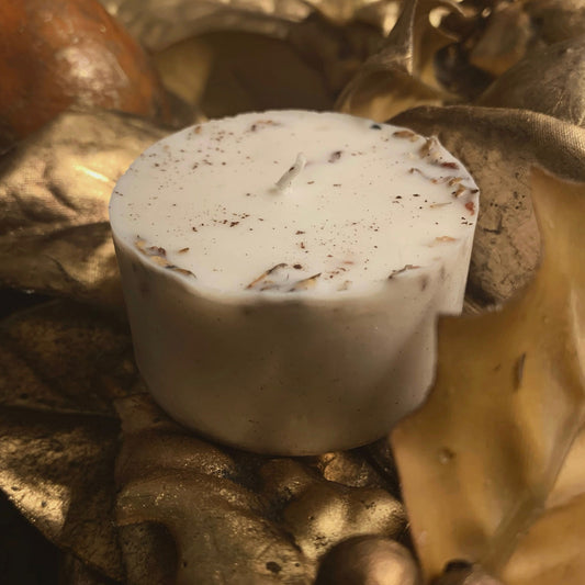 Banish Mini Spell Candle | Black Tea, Bay Laurel + Red Clover | Handmade with Soy Wax