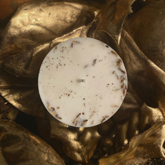 Banish Mini Spell Candle | Black Tea, Bay Laurel + Red Clover | Handmade with Soy Wax