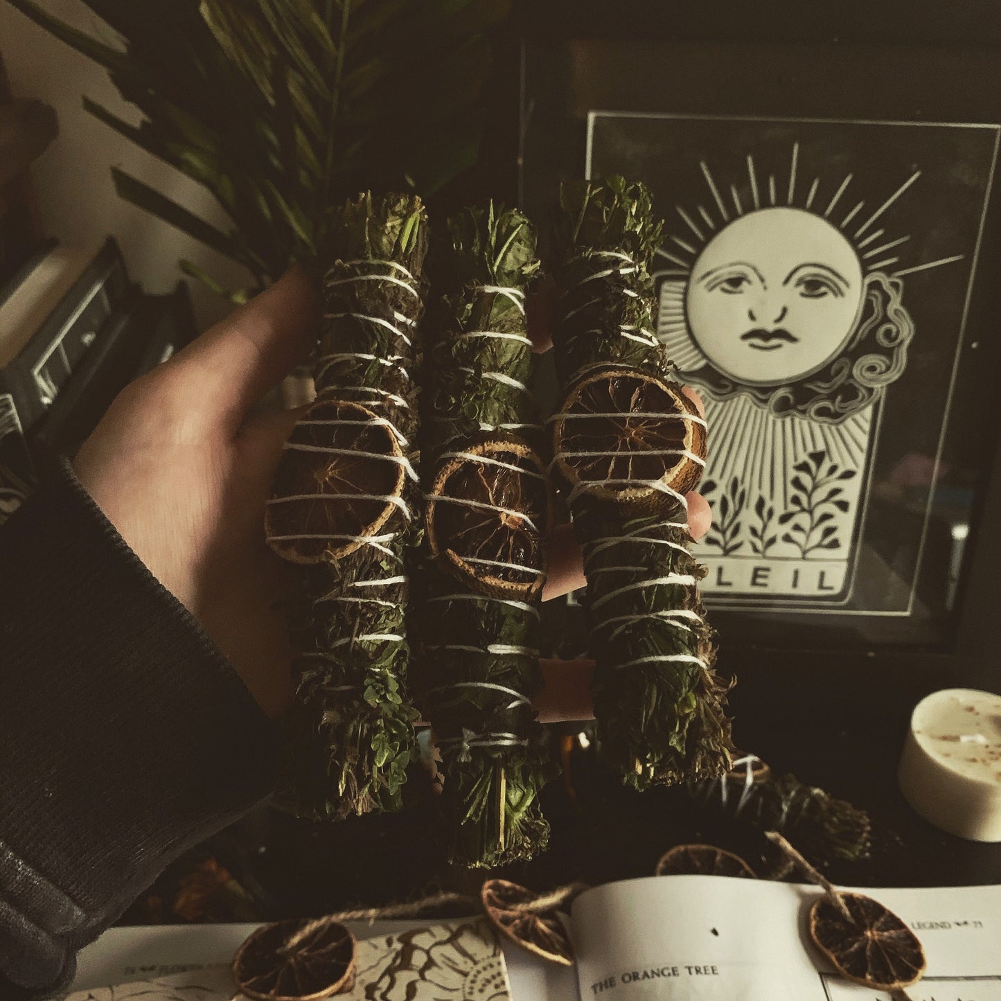 Hex Breaking Smoke Bundles | Thyme, Lemon Verbena + Lime | Wildcrafted Curse Removal + Purifying Wand