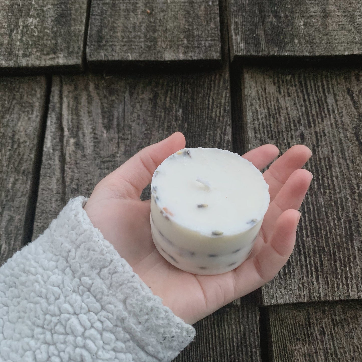 Tranquility Mini Spell Candle | Lavender, Clary Sage + Sea Salt | Peace + Calm | Handmade with Soy Wax