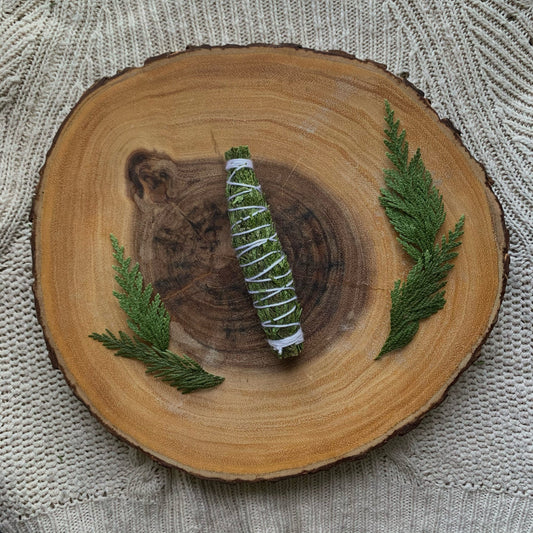 Cedar Smoke Cleansing Bundle | Wildcrafted Purifying Wand