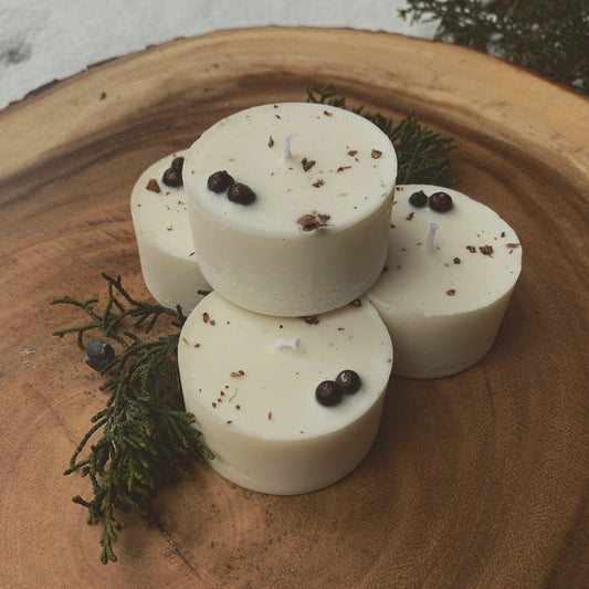 Fresh Start Mini Spell Candle | Hemlock Spruce, Peppermint + Juniper Berry | Energetically Cleansing + Purifying | Handmade with Soy Wax