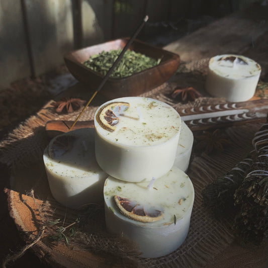 Uncrossing Mini Spell Candle | Thyme, Gingergrass + Lime | Remove Crossed Conditions [Binding, Jinx, Hex, Curse]