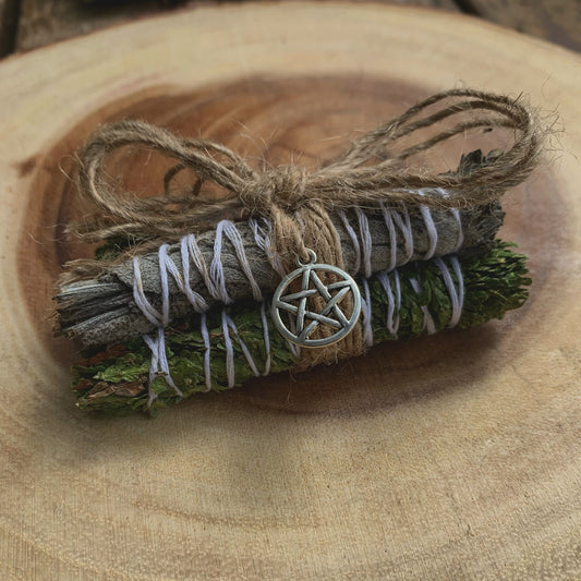 Mini Smoke Cleansing Bundles | Set of 3 Wildcrafted Purifying Wands | Garden Sage, Cedar + Juniper
